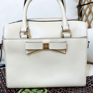 ♠️ KATE SPADE - White Leather Satchel ♠️